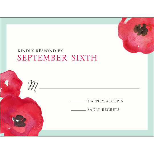 Painted Poppies Response Cards